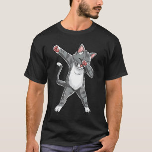 Dabbing Cat Funny Boys Girls Kitty Kitten Lovers D T-Shirt