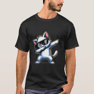 Dabbing Cat Funny Cool Dab Dance Cats Lover T-Shirt