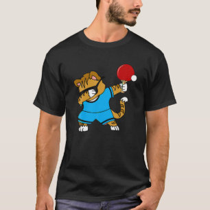 Dabbing Cat Playing Ping Pong Cute Kitten Cat Love T-Shirt