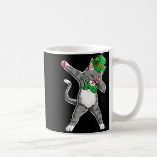 Dabbing Cat St Patricks Day Boys Girls Leprechaun  Coffee Mug