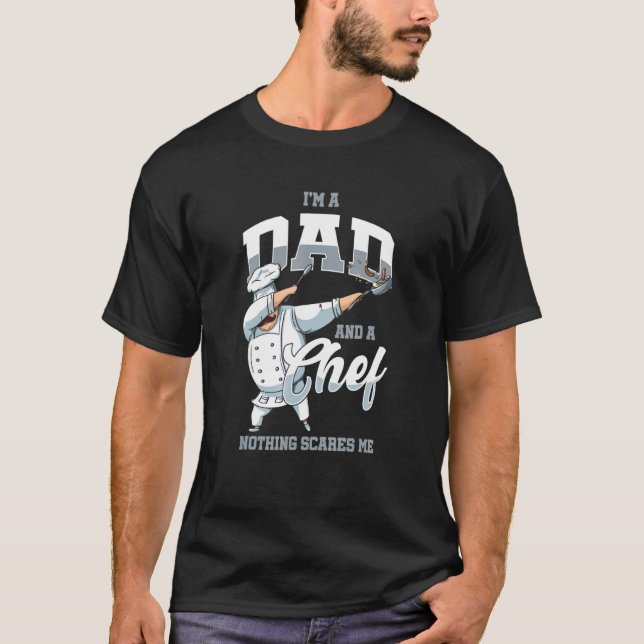 Dabbing Chef Dad Father Cook Restaurant Kitchen Ch T-Shirt (Front)