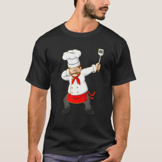 Dabbing Chef Mens Boys  Chief Cook Profession T-Shirt