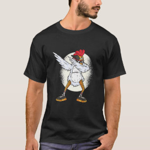 Dabbing Chicken Christmas Xmas Dance Funny Boys Gi T-Shirt