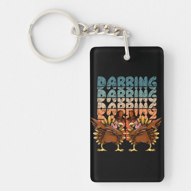 Dabbing Chickens | Funny & Cool Dab Keychain (Front)