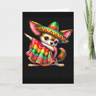 Dabbing Chihuahua Cinco De Mayo Mexican Kids Cute Card