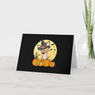 Dabbing Chihuahua Dab Dance Funny Dog Halloween Thank You Card
