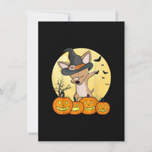 Dabbing Chihuahua Dab Dance Funny Dog Halloween Thank You Card