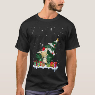 Dabbing Chihuahua Long Hair Christmas Tree Santa B T-Shirt