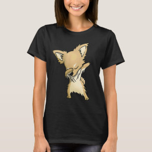 Dabbing Chihuahua Long Haired Dog Dab Dance T-Shirt
