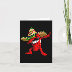 Dabbing Chili Pepper Shirt Card
