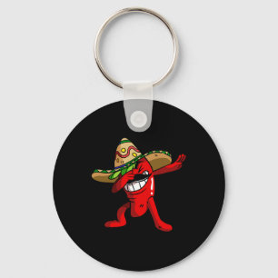Dabbing Chili Pepper Shirt Keychain