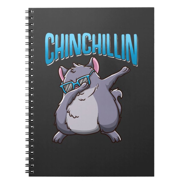 Dabbing Chinchilla Sunglasses Animal Pet Fun Notebook (Front)