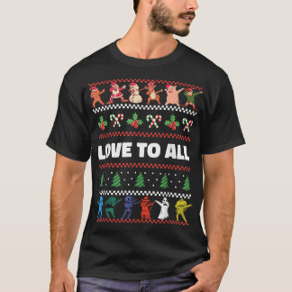 Dabbing Christmas Boys Skeleton Zombie Scary Pumpk T-Shirt