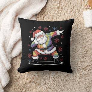 Dabbing Christmas Santa Ugly Christmas Xmas Throw Pillow