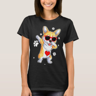 Dabbing Corgi Dog Kids Boys Girls Dab Dance T-Shirt