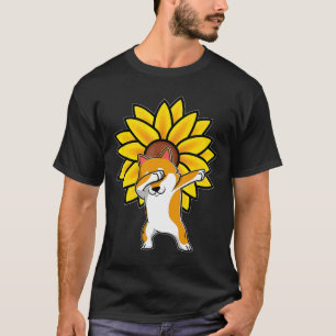 Dabbing Corgi Dog Sunflower Autism Awareness T-Shirt