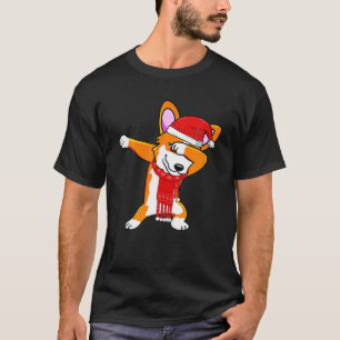 Dabbing Corgi Funny Christmas Costume Party Cute X T-Shirt