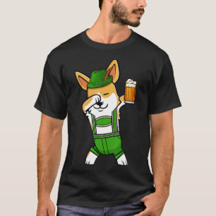Dabbing Corgi Lederhosen T Oktoberfest Day T-Shirt