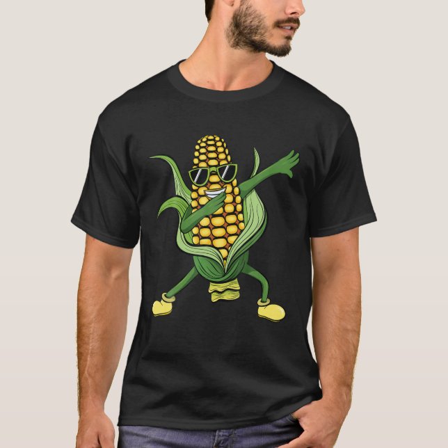 Dabbing Corn Cob | Dancing Corn Farm Farmer Gift T-Shirt (Front)