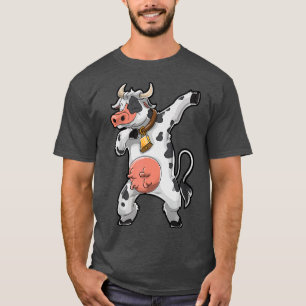 Dabbing Cow Funny Farmer Farm Kids Boys Girls Dab  T-Shirt