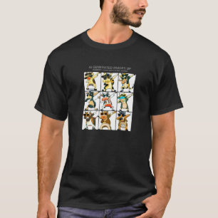 Dabbing Cows Sunglasses Ai Generated Art  Meme Hum T-Shirt