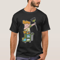 Dabbing Custodian Cleaning School Janitor Caretake