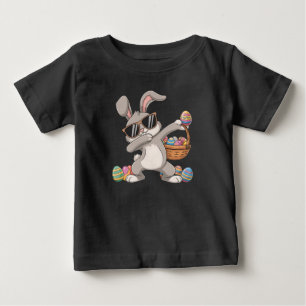 Dabbing Dab Rabbit Bunny Easter Eggs Basket Baby T-Shirt