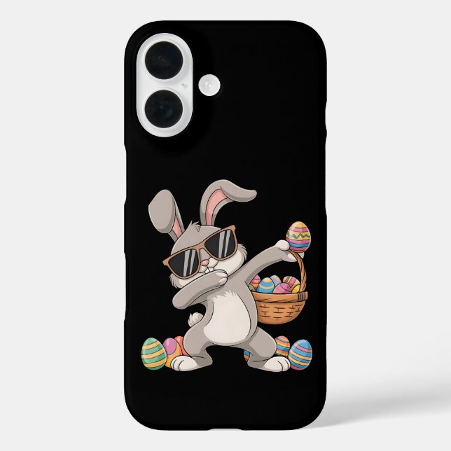 Dabbing Dab Rabbit Bunny Easter Eggs Basket Case-Mate iPhone Case (Back)