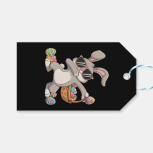 Dabbing Dab Rabbit Bunny Easter Eggs Basket Gift Tags