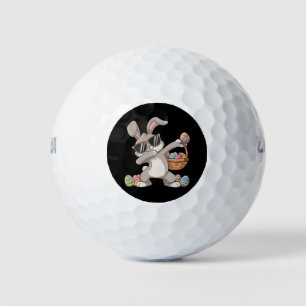 Dabbing Dab Rabbit Bunny Easter Eggs Basket Golf Balls