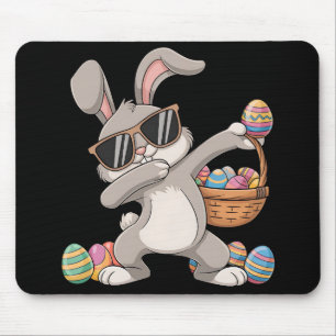 Dabbing Dab Rabbit Bunny Easter Eggs Basket Mouse Pad