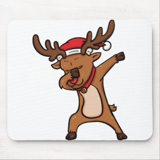 Dabbing dab reindeer deer rudolph christmas santa mouse pad