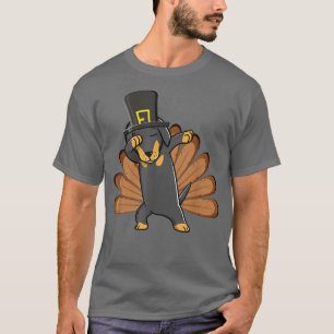 Dabbing Dachshund Dog Owner Lover Turkey Funny Tha T-Shirt