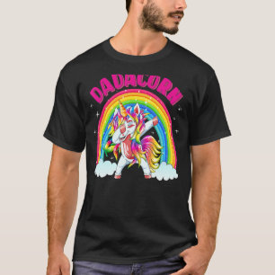 Dabbing Dadacorn Unicorn Dad Father Day T-Shirt