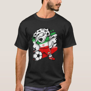 Dabbing Dalmatian Dog Iran Soccer Fans Jersey Foot T-Shirt