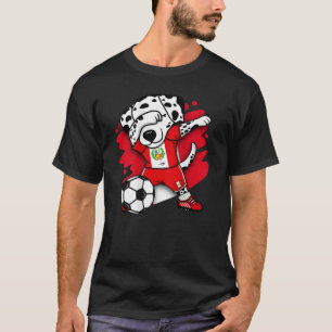 Dabbing Dalmatian Peru Soccer Fans Jersey Peruvian T-Shirt