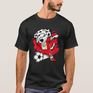 Dabbing Dalmatian Peru Soccer Fans Jersey Peruvian T-Shirt
