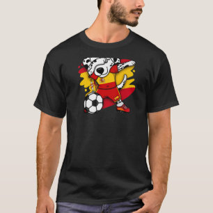 Dabbing Dalmatian Spain Soccer Fans Jersey Spanish T-Shirt