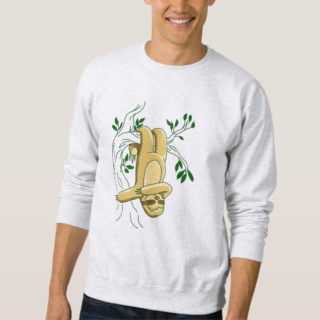 dabbing dancing hanging sloth funny sweatshirt (Front)