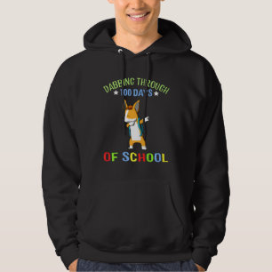 Dabbing Days Of School Corgi Dog Puppy Hoodie