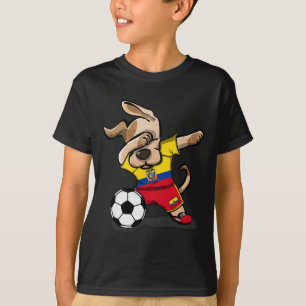 Dabbing Dog Ecuador Soccer Fans Jersey Ecuadorian  T-Shirt