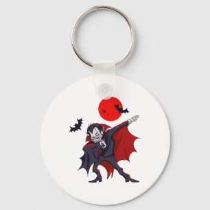 Dabbing Dracula Vampire Halloween Count Dabula Gif Keychain