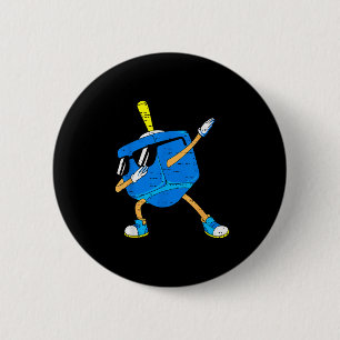 Dabbing Dreidel Hanukkah Dancing Chanukah Toddler  2 Inch Round Button
