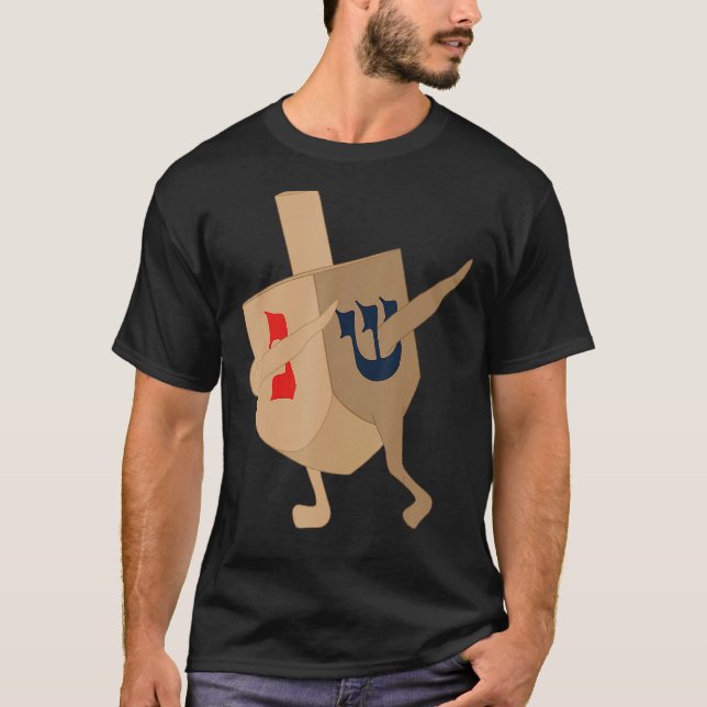 dabbing dreidel  jewish hanukkah chanukah T-Shirt (Front)