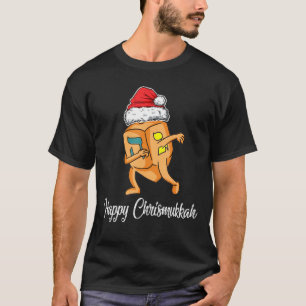 Dabbing Dreidel Santa Happy Chrismukkah Hanukkah C T-Shirt