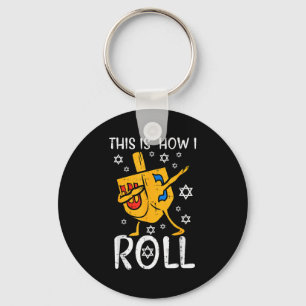 Dabbing Dreidel Ugly Hanukkah Funny Chanukah Men W Keychain