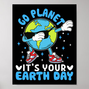 Dabbing Earth Day Kids Toddler Boys Cute Planet Da Poster