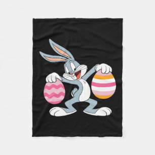 Dabbing Easter Bunny Fleece Blanket