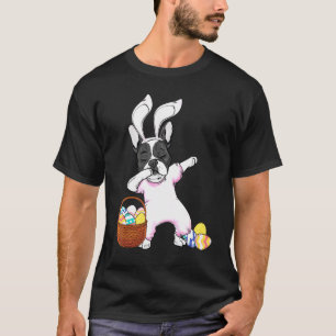 Dabbing Easter Bunny French Bulldog Frenchie Girl T-Shirt