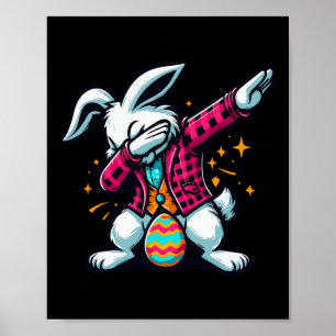Dabbing Easter Bunny  Poster